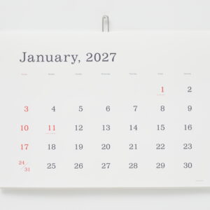 ANDO GALLERY 2027 CALENDAR 罫線なし