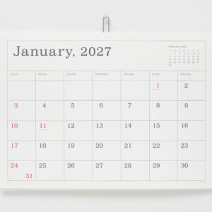 ANDO GALLERY 2027 CALENDAR 罫線あり